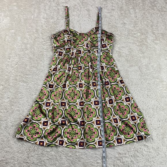 Ye-Ye pink and green patterned dress, small - Picture 2 of 9